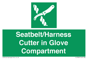 Seatbelt/Harness Cutter in Glove Compartment